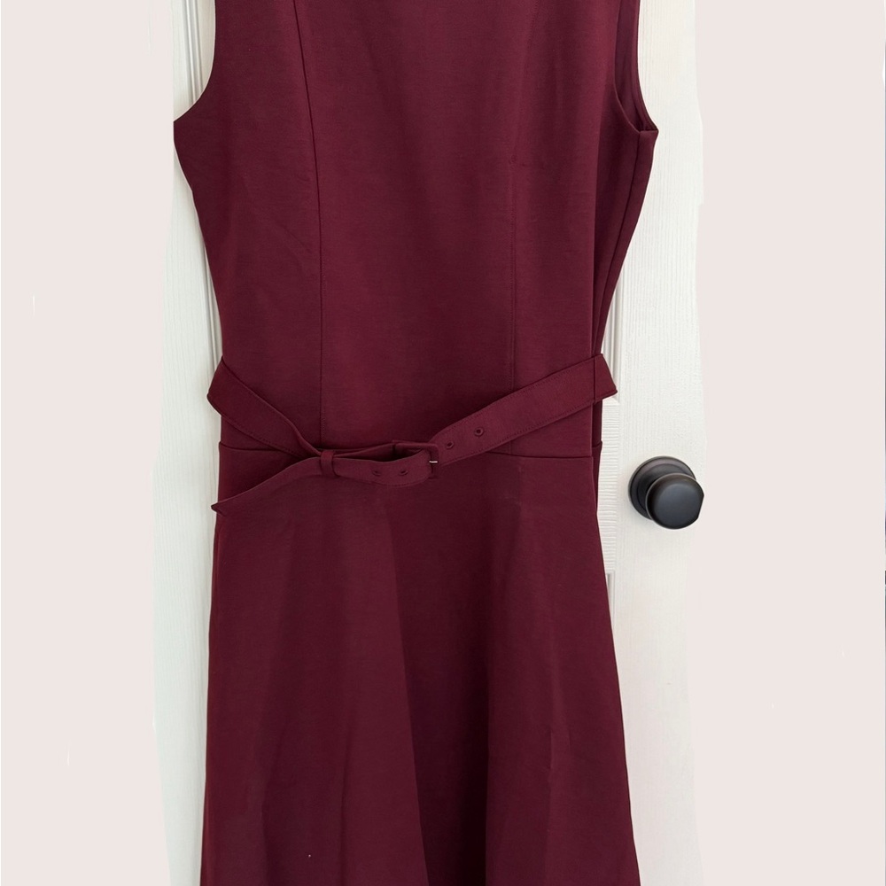 Elegant Burgundy Sleeveless Dress